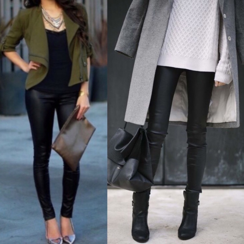 EMMA-Faux Leather Leggings - Picture 3 of 3